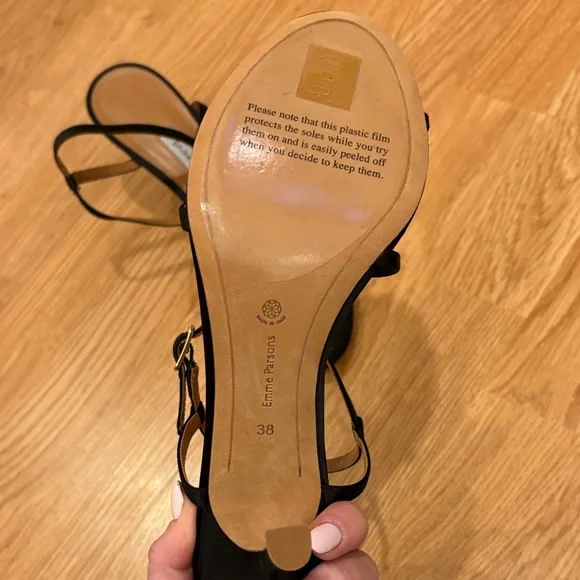 Elegant Black Strappy Sandals by Emma Preston - Picture 3 of 6